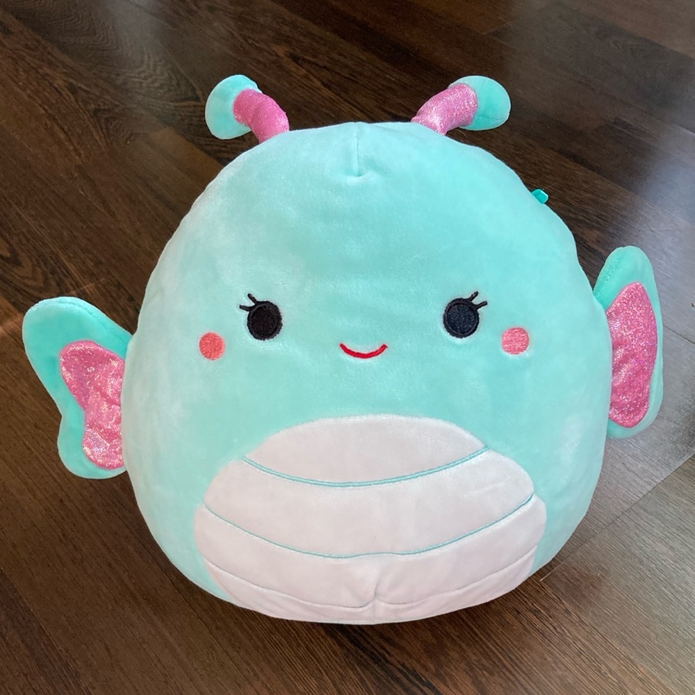 💫3 for $20💫 Squishmallows 8” Reina the Butterfly Aqua and Pink w Sparkles Plush